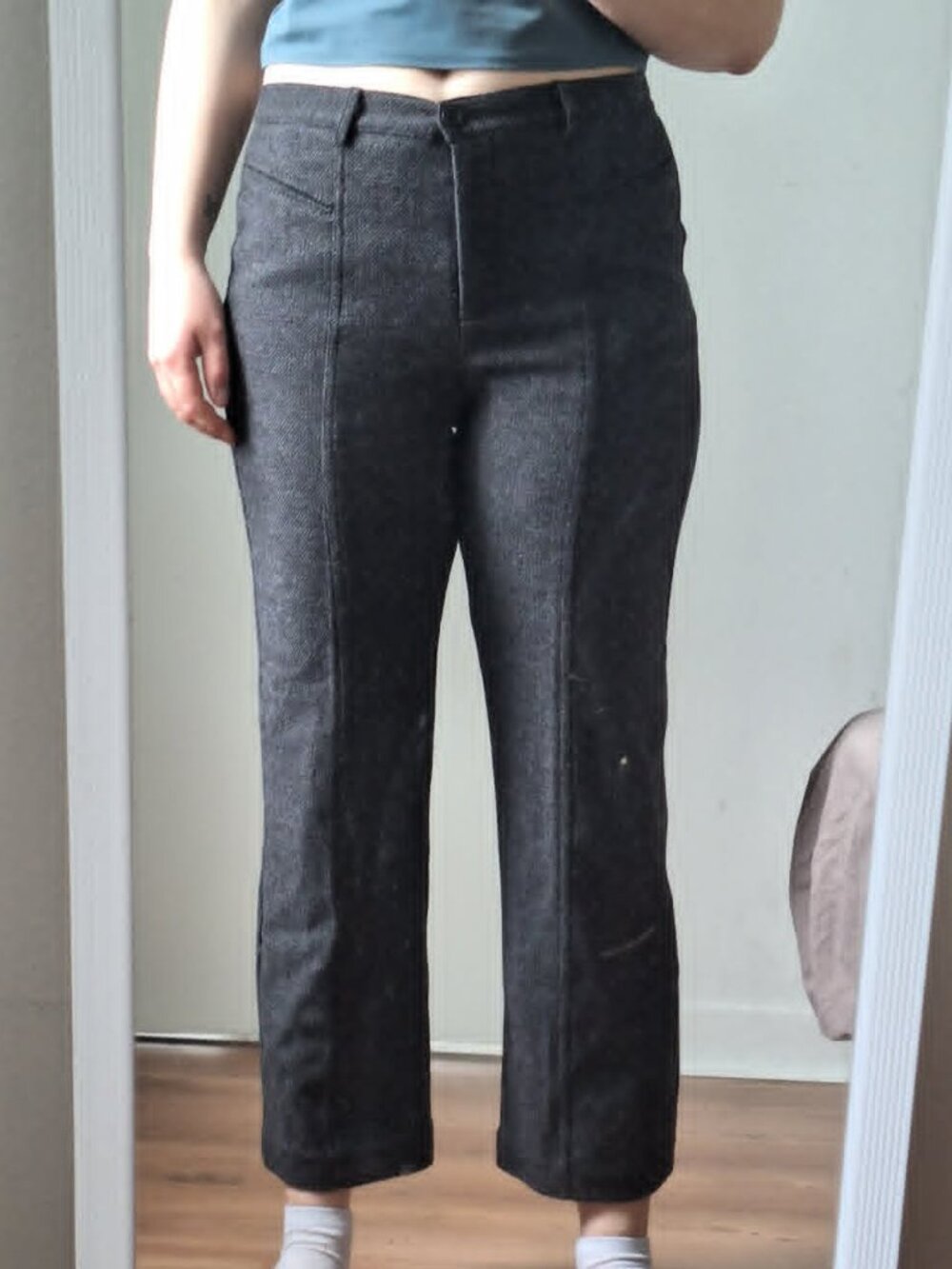 Marie Claire dress pants, grey/black, petite